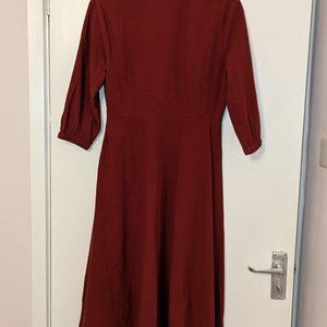 Womens Burgundy Dress
